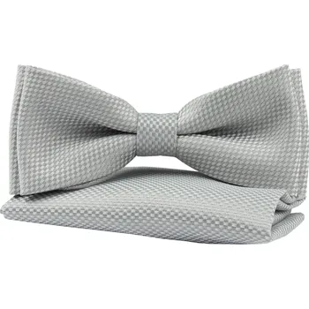 Motýlek Světle šedý pánský motýlek s jemnou strukturou