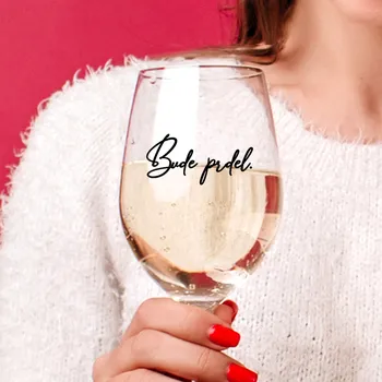 Sklenice Ahome Sklenice na víno 450ml Bude prdel