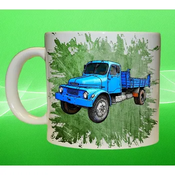 hrneček Praga S5T zelený 450 ml (hrnek s náklaďákem)