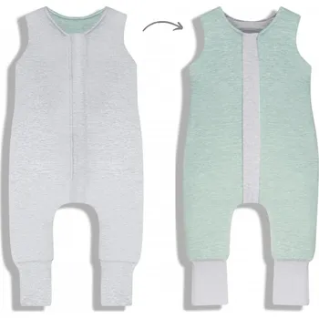 Spací pytel pro miminko Celoroční spací pytel s nohavicemi Sleepee Melange Grey/Mint XS