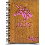 Ahome CZ Diář na míru Jednorožec Barva podkladu: červená