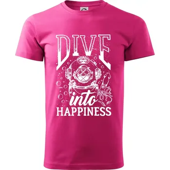 Pánská móda Dive into happinness - Klasické pánské triko vyšší gramáže - XS ( Purpurová )