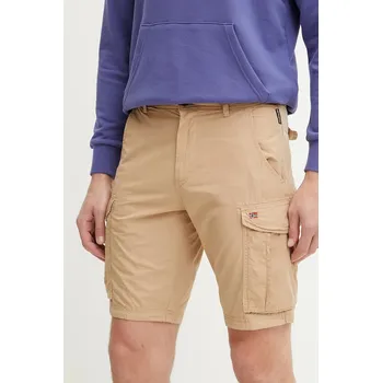 Bavlněné šortky Napapijri Noto 2.0 pánské, hnědá barva, NP0A4HOQN1Q1 80X, vel. 35