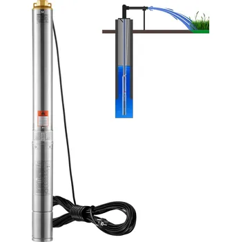 Čerpadlo Vevor Ponorné nerezové čerpadlo 2HP/1500W 9.8 m³/h 108 m kábel 9.1 m ip68