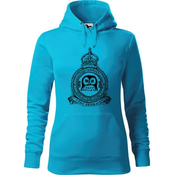 Dámská mikina Mikina - No. 68 Squadron RAF - 68. noční stíhací peruť Barva: Modrá - tyrkysová (44), Velikost: S, Střih: Dámské