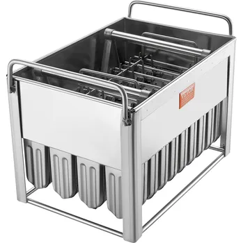 fomička na zmrzlinu Vevor Nerezové formy na nanuky 40 ks kulaté, dvojitý slot, 50 ks hůlek