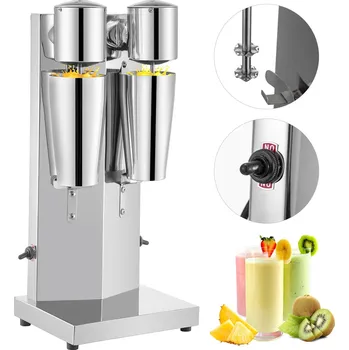 Vevor Mixer na milkshake nerezová ocel 180W dvouhlavý 800ml 2 rychlosti