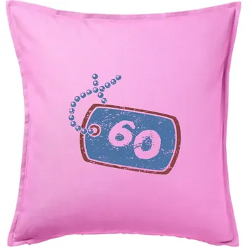 Polštář 60 na krku štítek - Polštář 50x50 - 50x50 - Pouze potah ( Růžová )