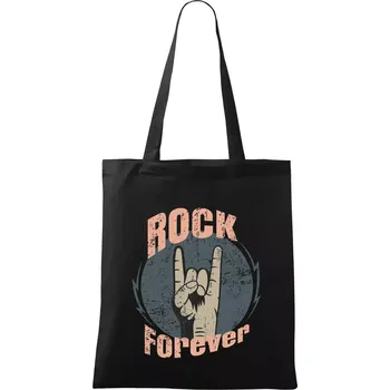 Rock forever ruka - Taška bavlněná - 42 x 38 cm ( Černá )