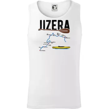 Mapa řeky Jizery - Tílko pánské Core - M ( Bílá )