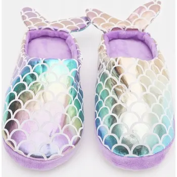 Dětská móda Papuče Dívčí bačkory mořská panna ocas fialové vel. 34 nazouvací plné B590483