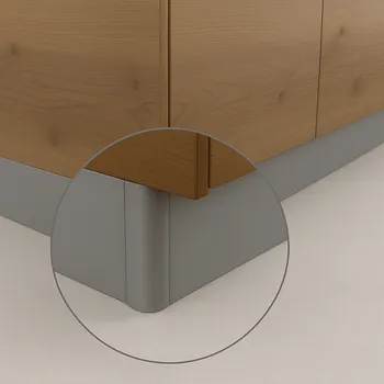 Nábytkové kování Interex Rohová spojka na kuchyňský plastový sokl / Šedá 100 mm