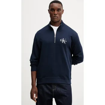 Pánská mikina Bavlněná mikina Calvin Klein Jeans LV04RD244G námořnická modř 59X, vel. S