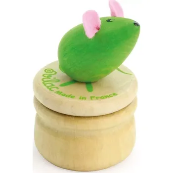 Hodiny Vilac Dřevěný box na zoubky Myška zelená