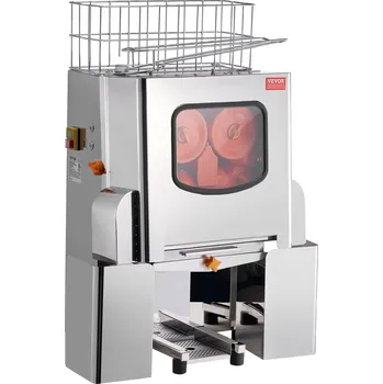 Odšťavňovač Vevor Odšťavňovač na pomeranče 120W automatický 20 ks/min nerezový kryt