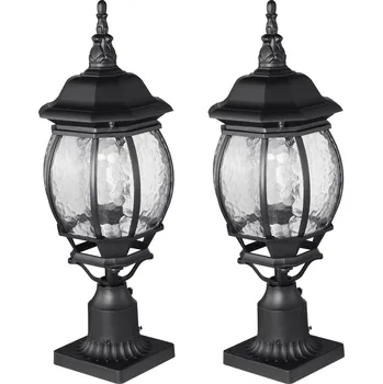 Venkovní osvětlení Vevor Sloupové venkovní svítidlo 2 ks, 530 mm, s fotočidlem, základna 3.5 in