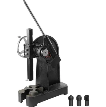 dílenský stroj Vevor Stolní arbor lis 3 tun s ráčnou, ruční kolo, max. výška 12.2"