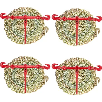 Pilový řetěz Vevor Sada řetězů a ráčnových vazačů 3/8in–1/2in 3/8in×10ft, g70, 9215lbs