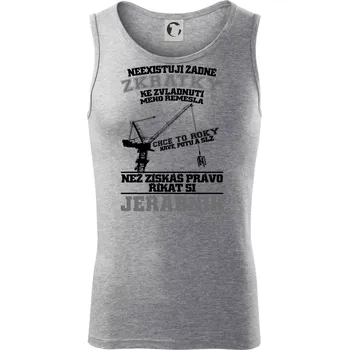 Jeřábník zkratky - Tílko pánské Core - XL ( Tmavě šedý melír )