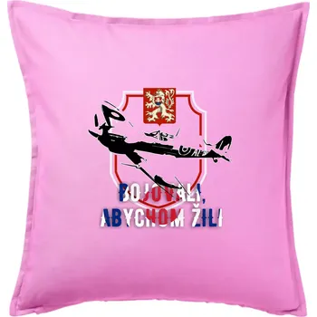 Polštář ERB bojovali, abychom žili - Polštář 50x50 - 50x50 - Pouze potah ( Růžová )