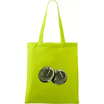 Haléře pro sedmdesátníka - Taška bavlněná - 42 x 38 cm ( Limetková )