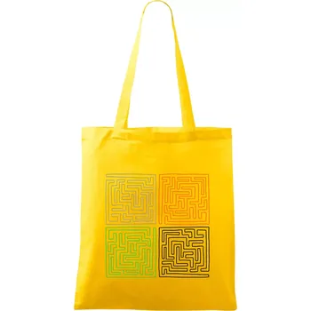 Nákupní taška Můj svět - bludiště - Taška bavlněná - 42 x 38 cm ( Žlutá )