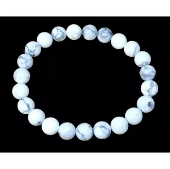 Náramek Magnezitový náramek z kuliček 8 mm