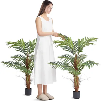 umělá květina Vevor Umělá palma 4 FT, PE materiál, ochrana proti převrácení, nenáročná