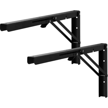 Vevor Sklopný držák na polici 2 ks, 24” l, 5mm, černá, 300 lbs nosnost