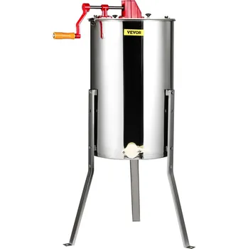 Vevor Manuální medomet na 3 rámečky, nerezový s krytem a výškově stavitelným stojanem