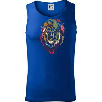 Hlava lva kreslená jednoduchá - Tílko pánské Core - M ( Královská modrá )