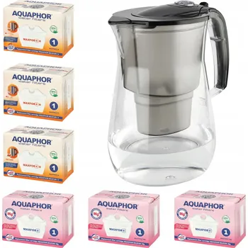 Filtrační konvice Filtrační konvice na vodu Aquaphor Onyx 4,2L + 6 náplní (3Mg + 3), černá
