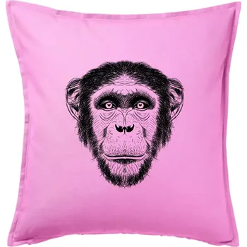 Polštář Opice kresba - Polštář 50x50 - 50x50 - Pouze potah ( Růžová )