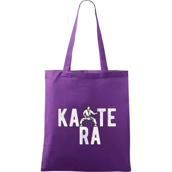 Karate bojovník - Taška bavlněná - 42 x 38 cm ( Fialová )