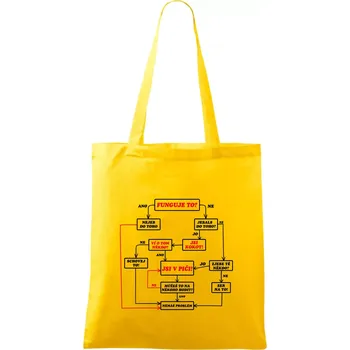 Návod funguje to? - Taška bavlněná - 42 x 38 cm ( Žlutá )