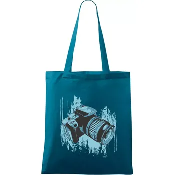 Zrcadlovka v přírodě - Taška bavlněná - 42 x 38 cm ( Petrolejová )