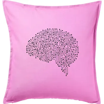 Polštář Tištěný spoj mozek - Polštář 50x50 - 50x50 - Pouze potah ( Růžová )