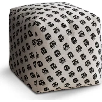Taburet Sablio Taburet Cube Star Wars Stormtrooper Pattern šikmý: 40x40x40 cm