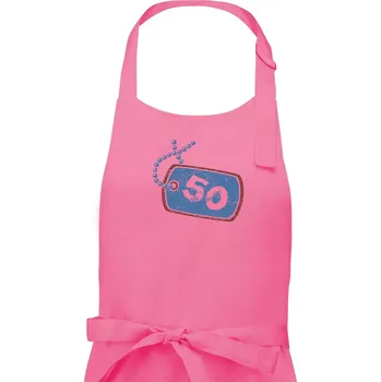 Kuchyňská zástěra 50 na krku štítek - Pánská zástěra na vaření - Univerzální velikost ( Růžová )