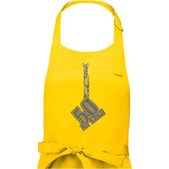 Kuchyňská zástěra 50 let na krku řetěz - Dámská zástěra na vaření - Univerzální velikost ( Žlutá )