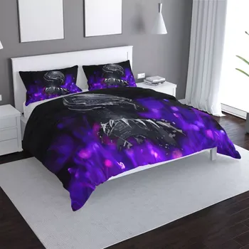 Povlečení Sablio Povlečení BLACK PANTHER Fialová luminescence - 140x220 / 90x70