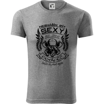 Nesnáším být sexy - potápěč - Viper FIT - Pánské zůžené tričko - 3XL ( Tmavě šedý melír )