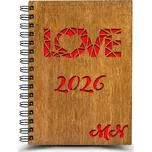 Ahome CZ Diář na míru Love Barva podkladu: fialová