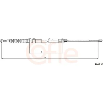 Lanko parkovací brzdy Lanko ruční brzdy COFLE 10.7517