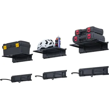 stojan na kolo Vevor Nástěnný stojan na 6 kol, 3 háčky, 3 police, nosnost 300 lbs