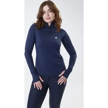 Dámské tričko HORSEWARE Triko zimní Strive Horseware, se zipem, dámské, core navy XL