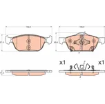 Sada brzdových destiček, vždy 4 kusy v sadě TRW GDB3600