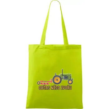 Traktor občas něco zvoře - Taška bavlněná - 42 x 38 cm ( Limetková )
