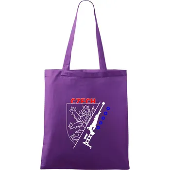 Biathlon - Czech Lion - Taška bavlněná - 42 x 38 cm ( Fialová )