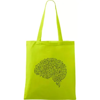 Tištěný spoj mozek - Taška bavlněná - 42 x 38 cm ( Limetková )